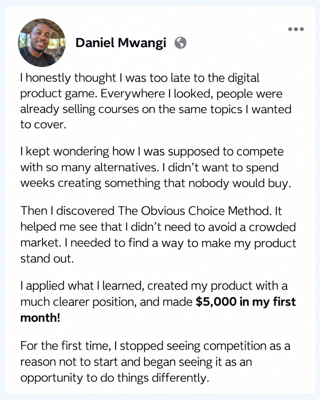 Daniel Mwangi’s Digital Product Breakthrough